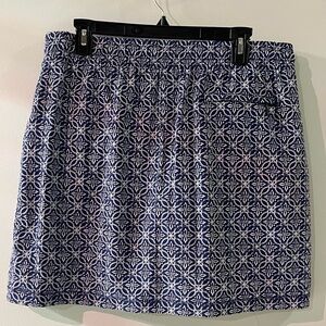 Talbots white and navy skort.